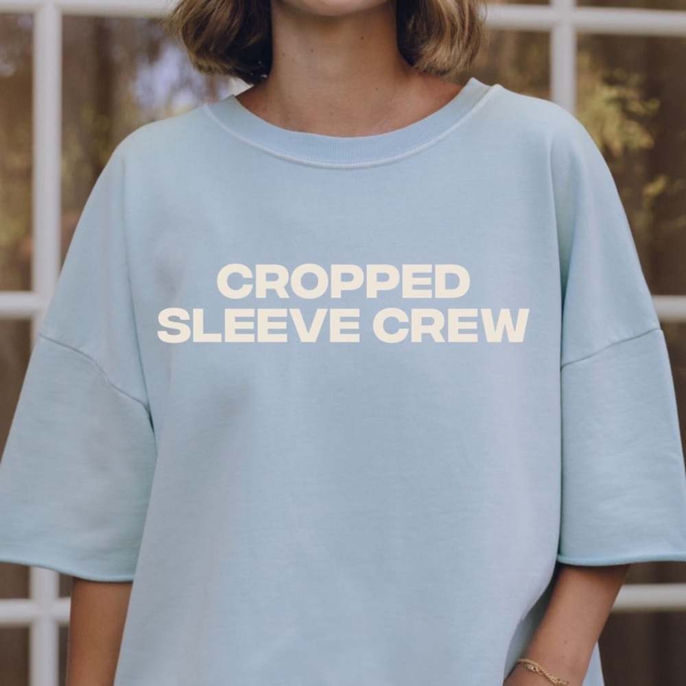 DAILY DRILLS Lake Cropped Sleeve Crew Top and Boxer Super Shorts